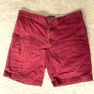 Maroon J Crew Flat Front Shorts